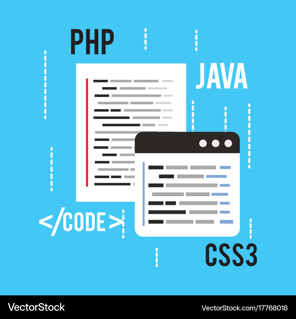 Code Programmiersprachen vektorbild