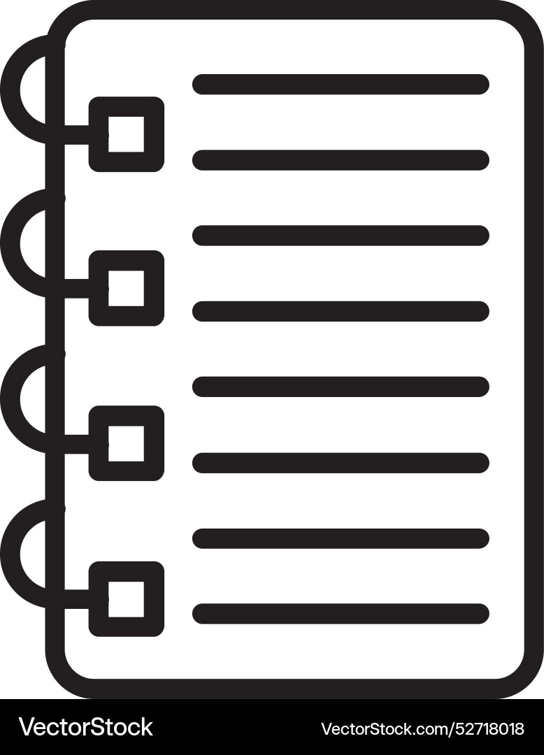 Notes line icon design Vector Image