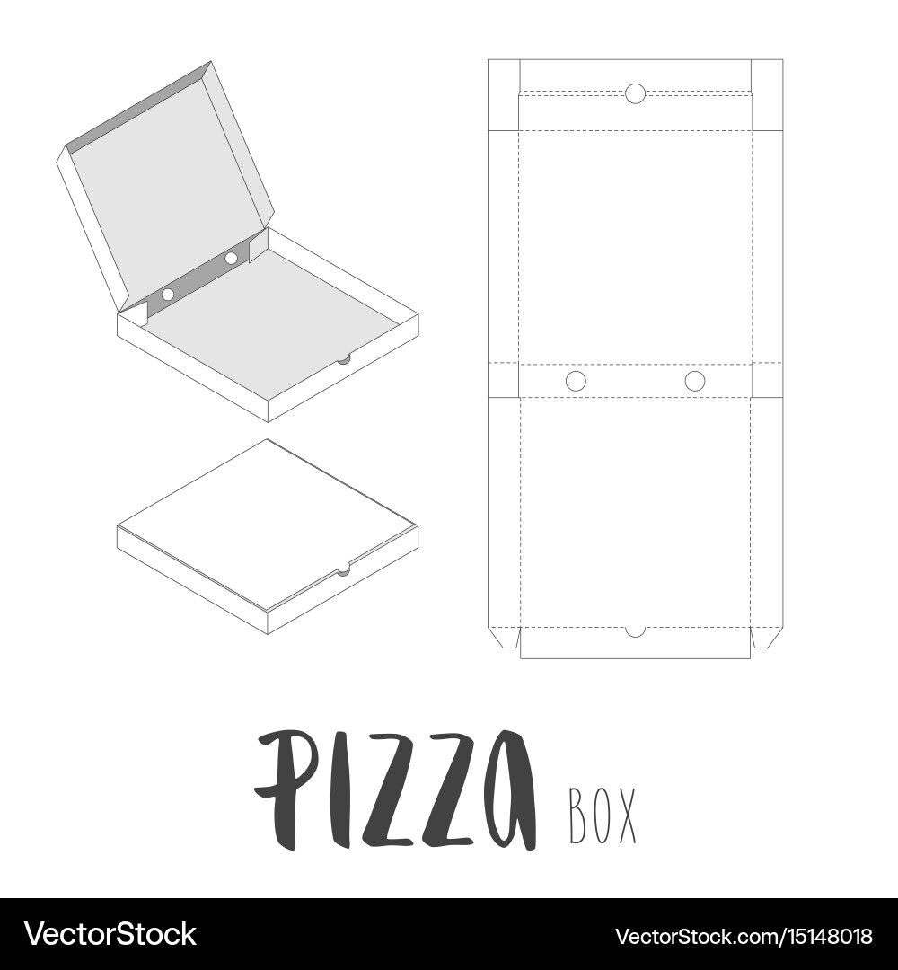 Stock box for pizza vector image