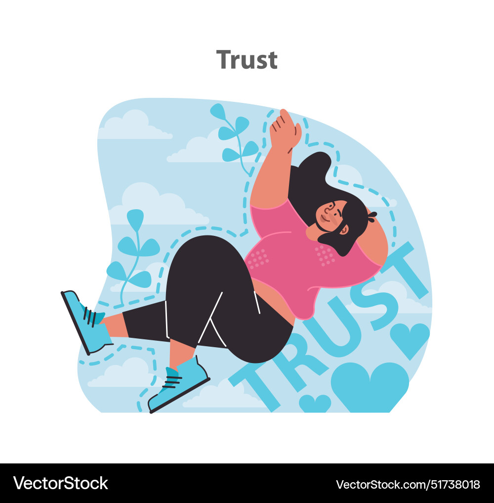 Trust embracing reliability and fostering secure Trust embracing reliability and fostering secure vector image