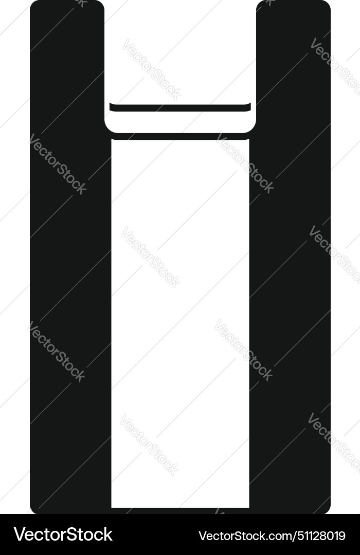Carry handle empty trash bag icon simple Carry handle empty trash bag icon simple vector image