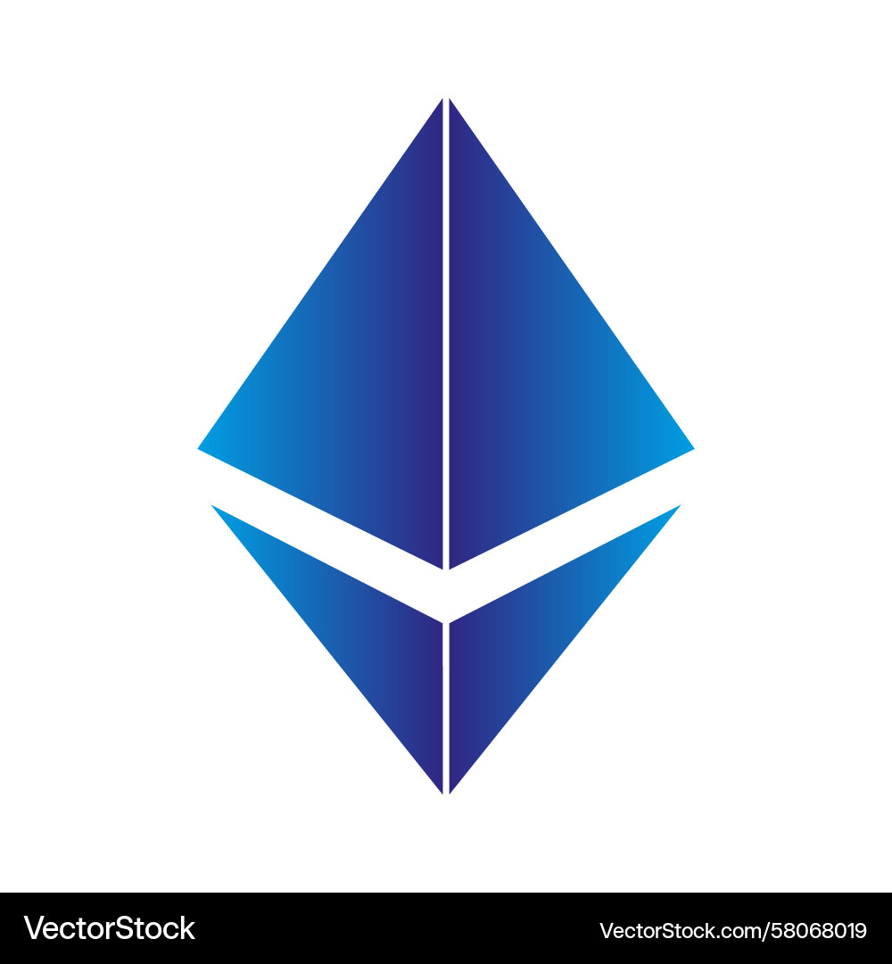 Ethereum Crypto Diamond Icon – Royalty-Free Vector | VectorStock