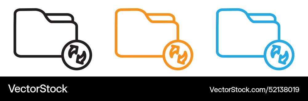 Folder sync logo set collection for web app ui Folder sync logo set collection for web app ui vector image