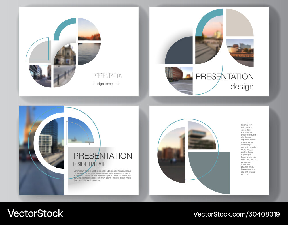 Layout presentation slides design vector image