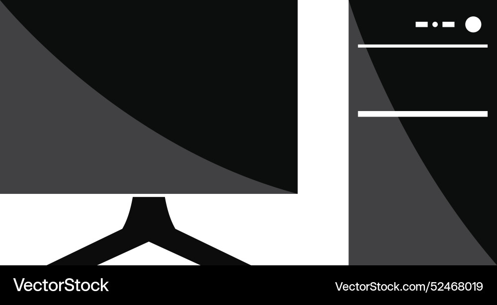 Monitor pc set computer icon vector image
