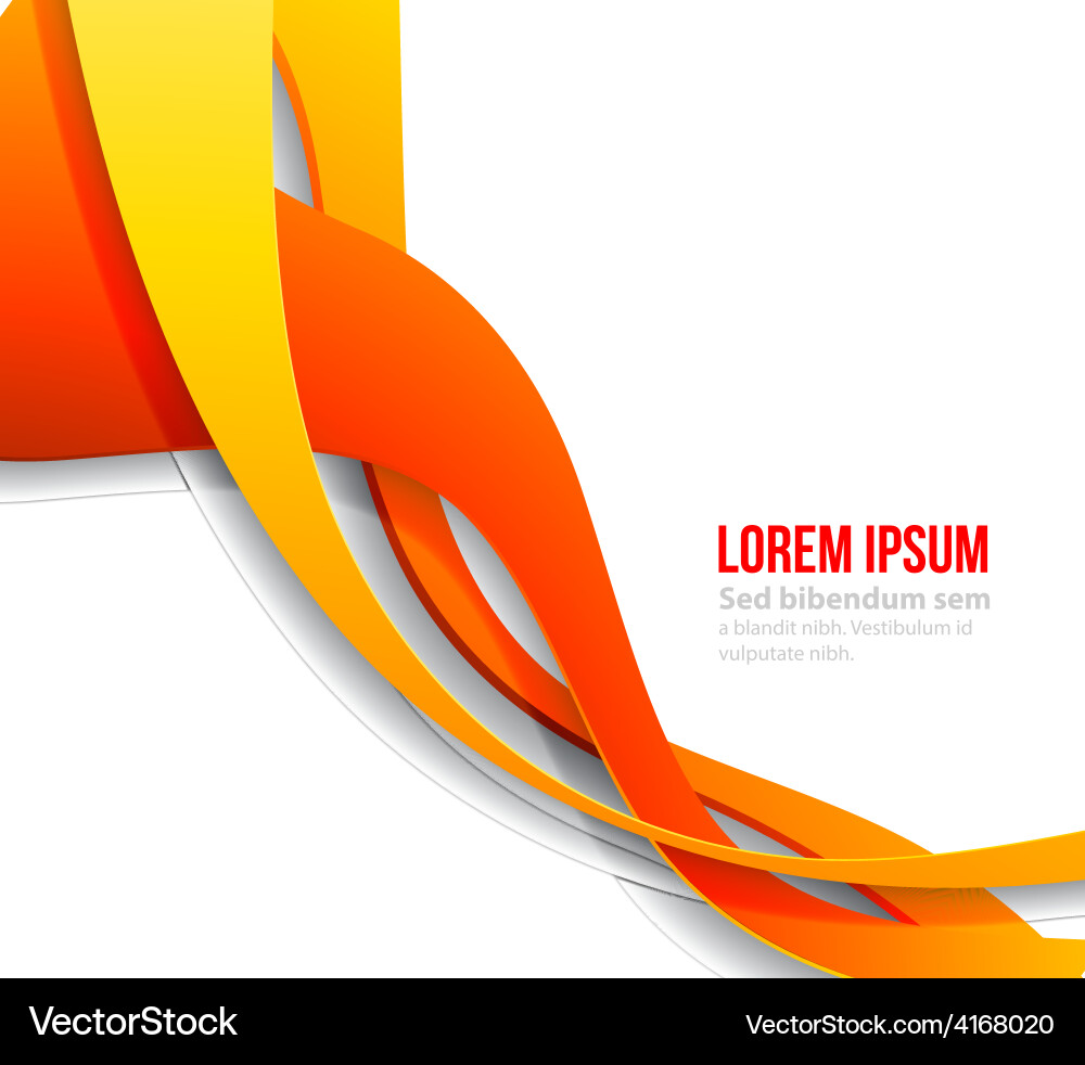 Abstract curved lines background template vector image