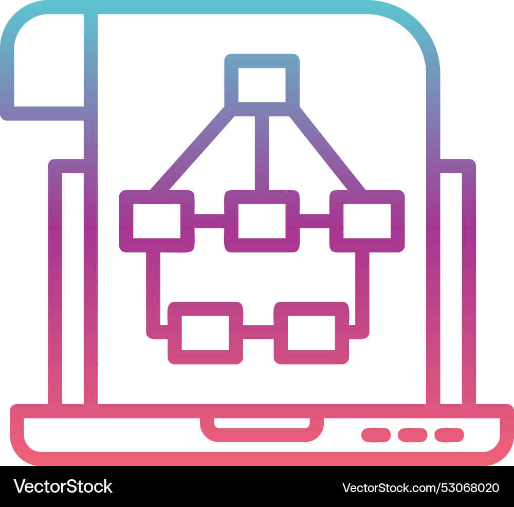 Data modelling line gradient design Vector Image