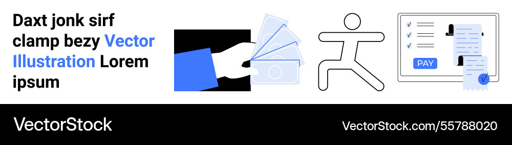 Financial transactions user interaction Vector Image