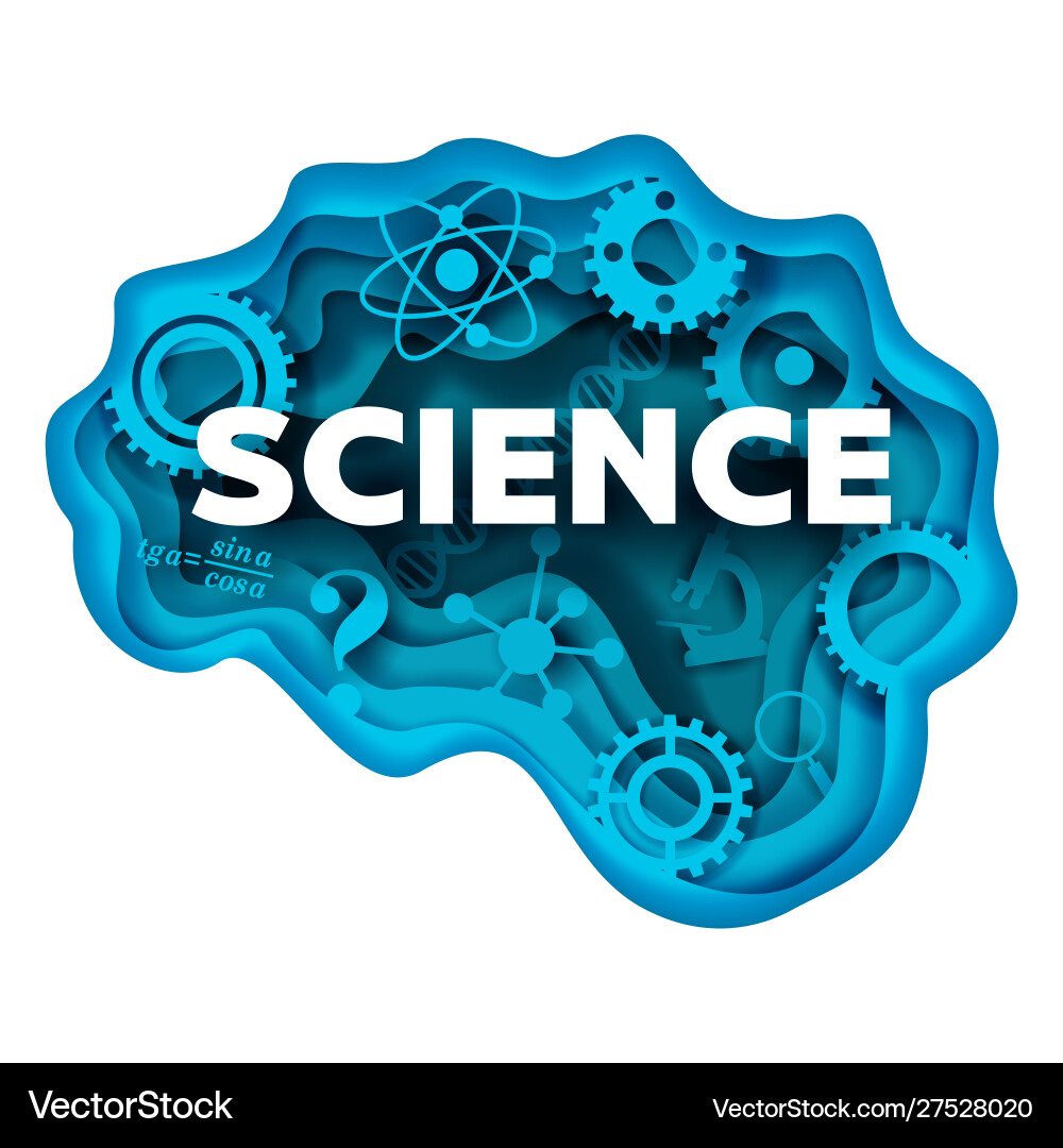 Layered Science Brain Concept vector image