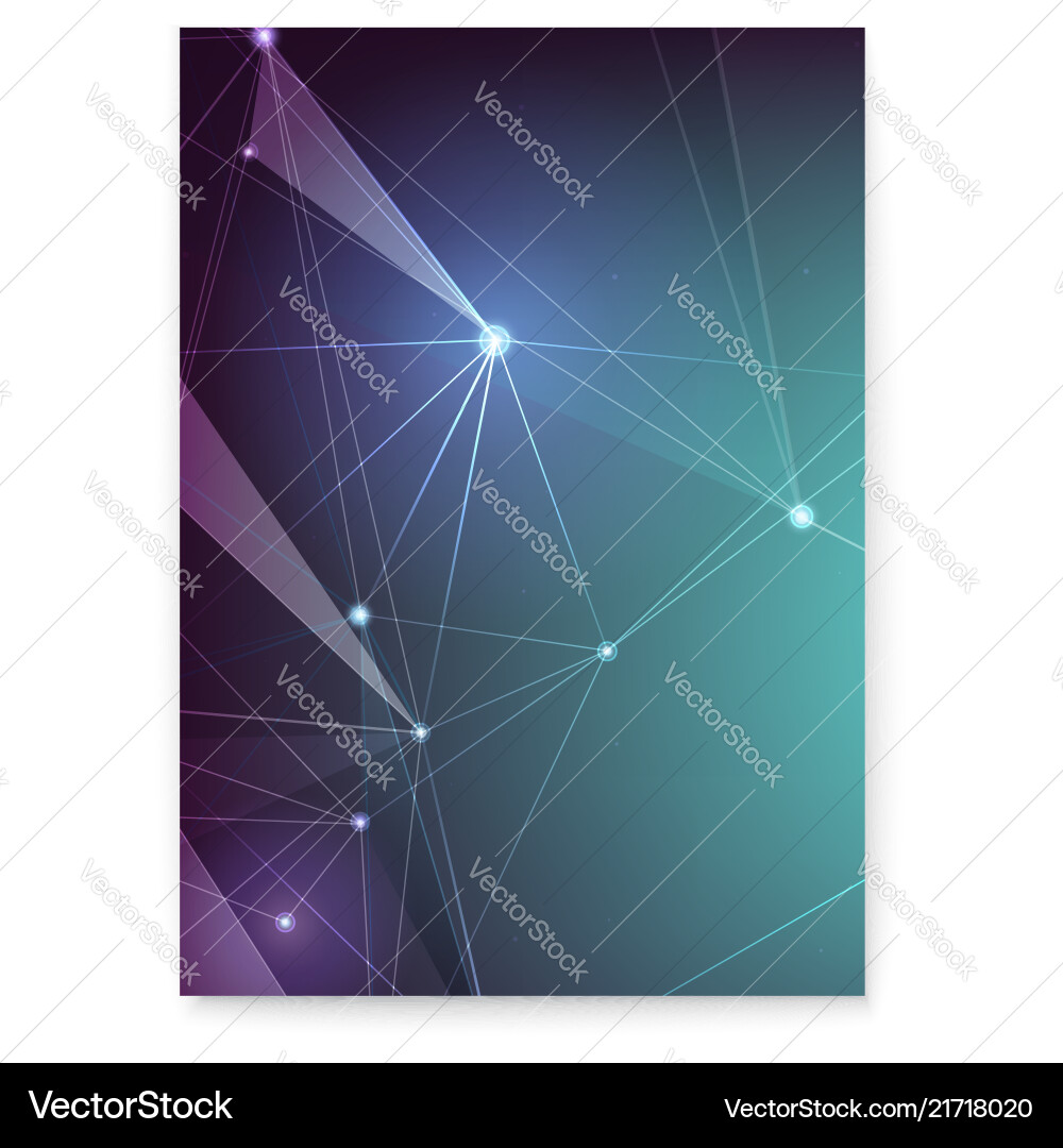 Modern poster with abstract plexus shapes Modern poster with abstract plexus shapes vector image