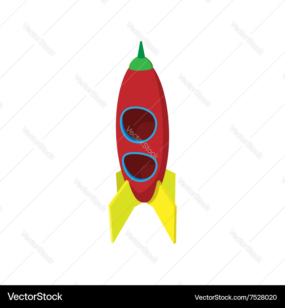 Red rocket on a playground Vector Image