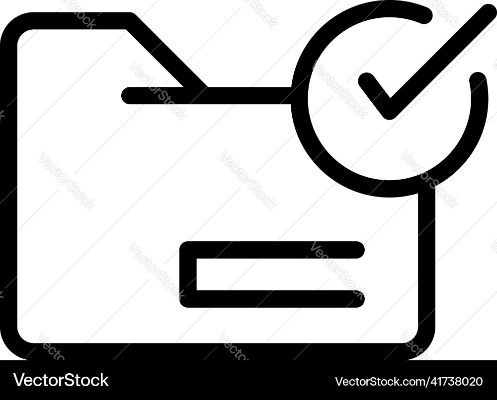 Secured folder icon outline data secure Secured folder icon outline data secure vector image