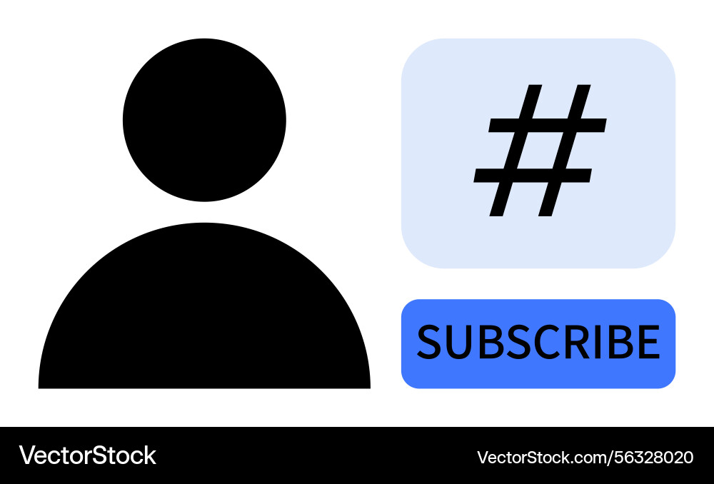 User Profile Icon with Subscribe Call to Action Vector Image