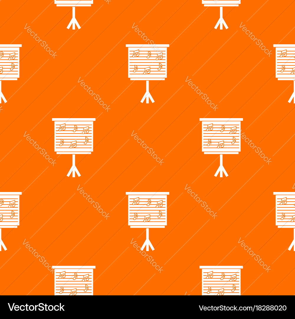 Whiteboard with music notes pattern seamless Vector Image
