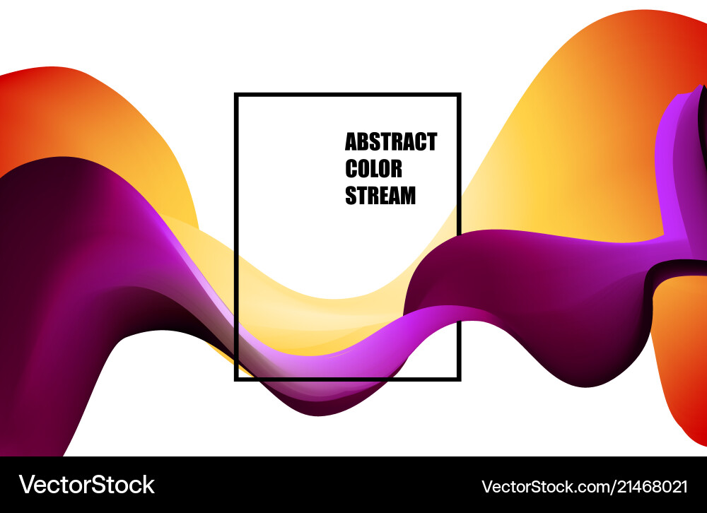 Abstract colorful background color flow vector image