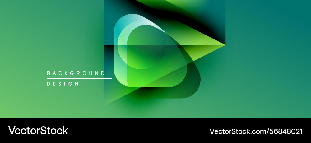 Abstract green gradient design overlapping shapes Abstract green gradient design overlapping shapes Vector Image