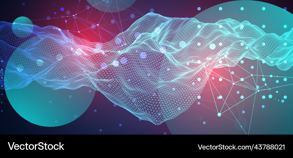 Abstract wave is made in a frame style Abstract wave is made in a frame style vector image