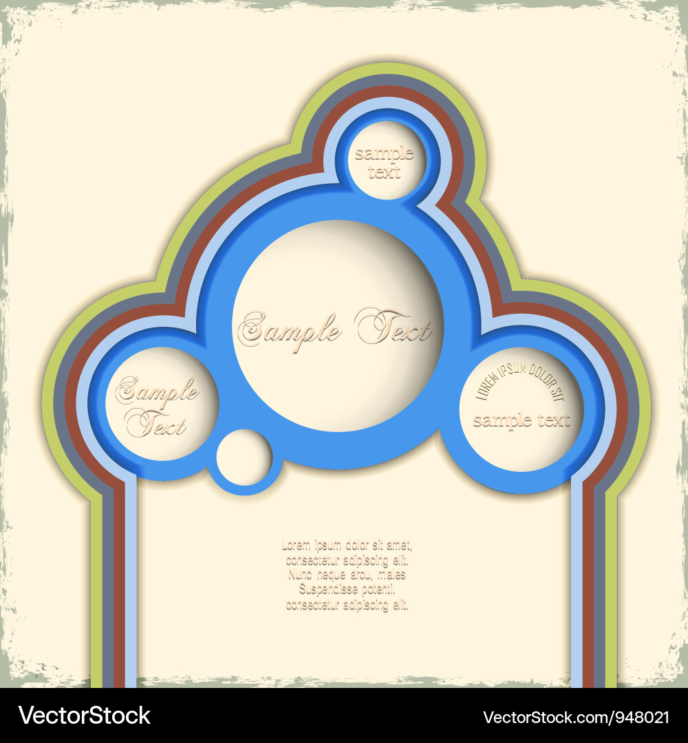Background with circles vector image