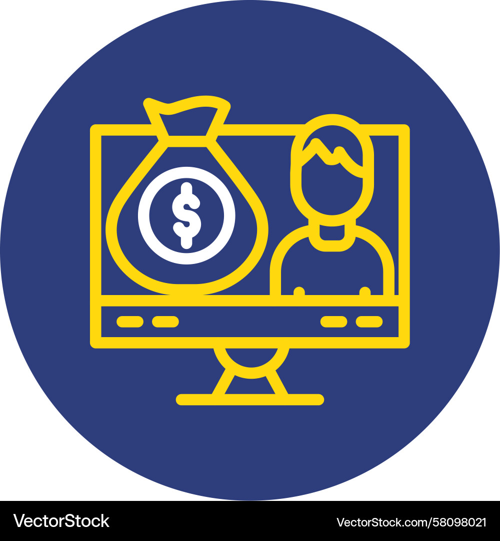Fraud Detection Circle Icon Vector Image