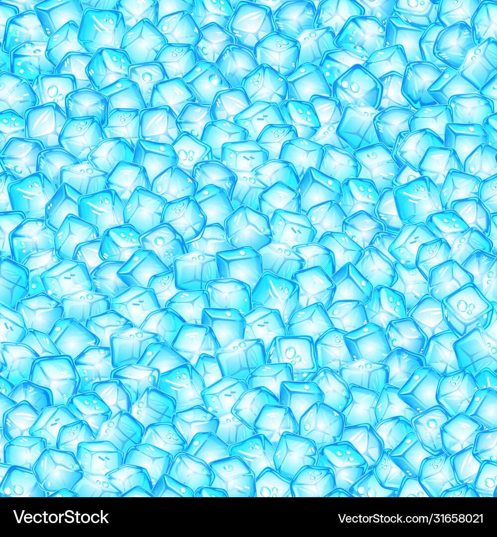 Ice Cube Seamless Pattern vector image