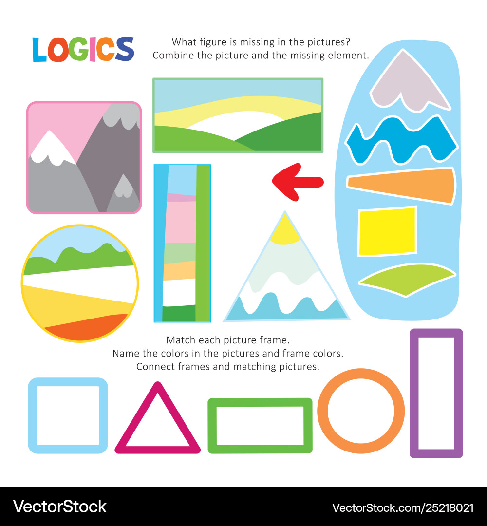 Logic Kid Combine Puzzle Game vector image