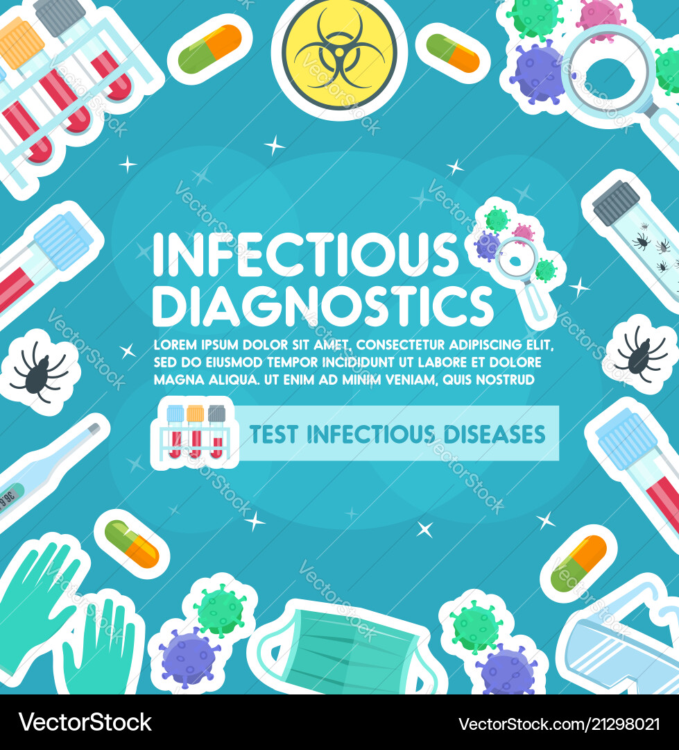 Poster für Infektions- oder Virusdiagnostik Poster für Infektions- oder Virusdiagnostik vektorbild