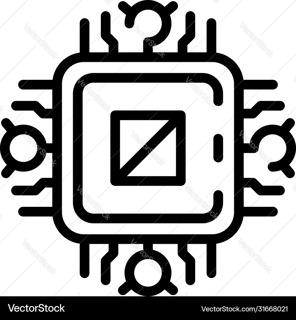 Radio processor icon outline style Radio processor icon outline style vector image