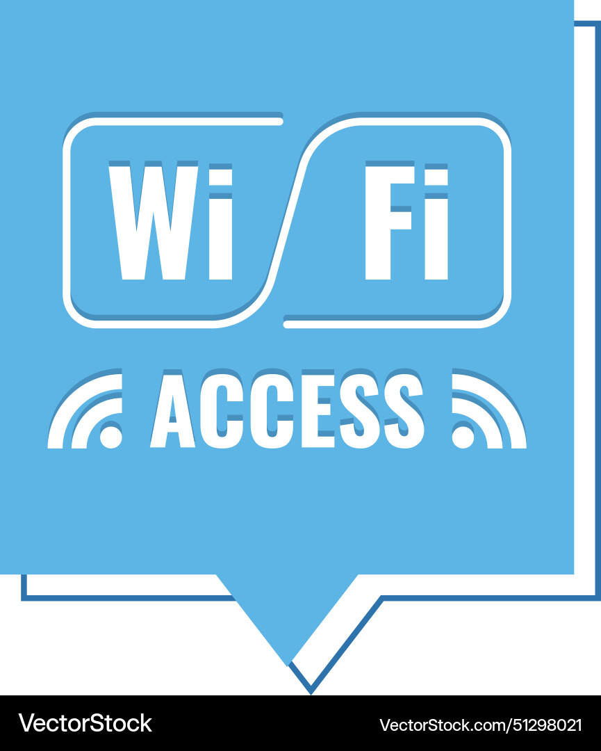 Wifi access label vector image