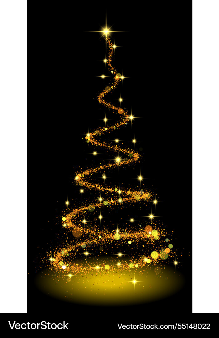 Abstract image with a christmas tree vector image