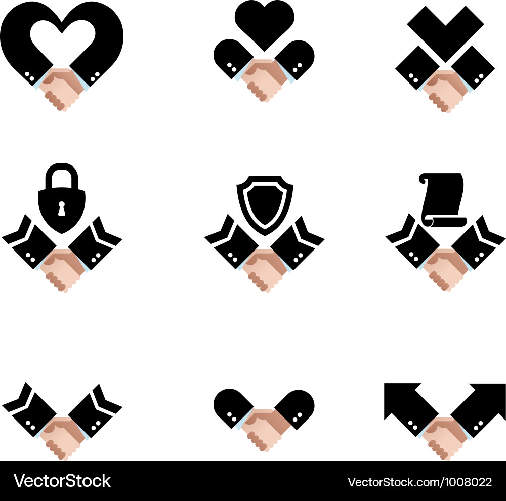 Business Handshake Icon Royalty Free Vector Image