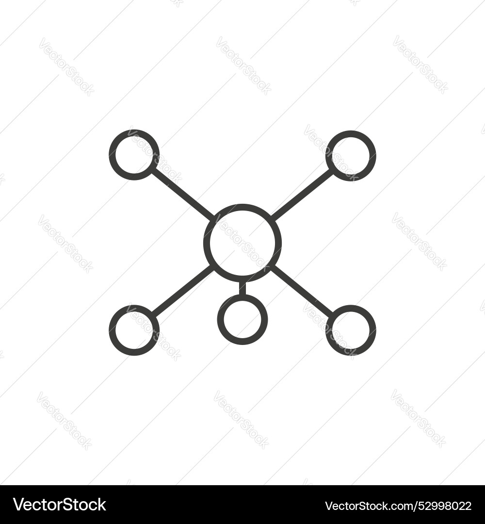 Chart connected icon set distribute network Chart connected icon set distribute network vector image