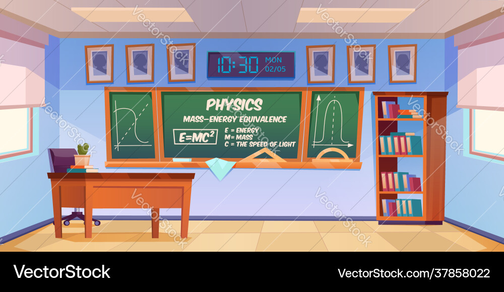 Classroom for mathematics learning Classroom for mathematics learning vector image