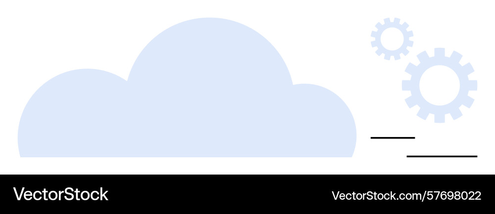 Cloud technology and process automation concept Vector Image