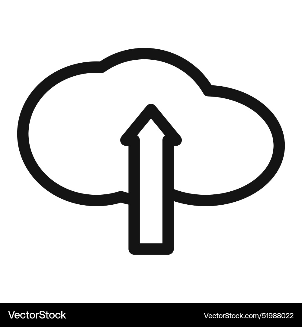 Cloud upload icon ideal for digital file storage Vector Image