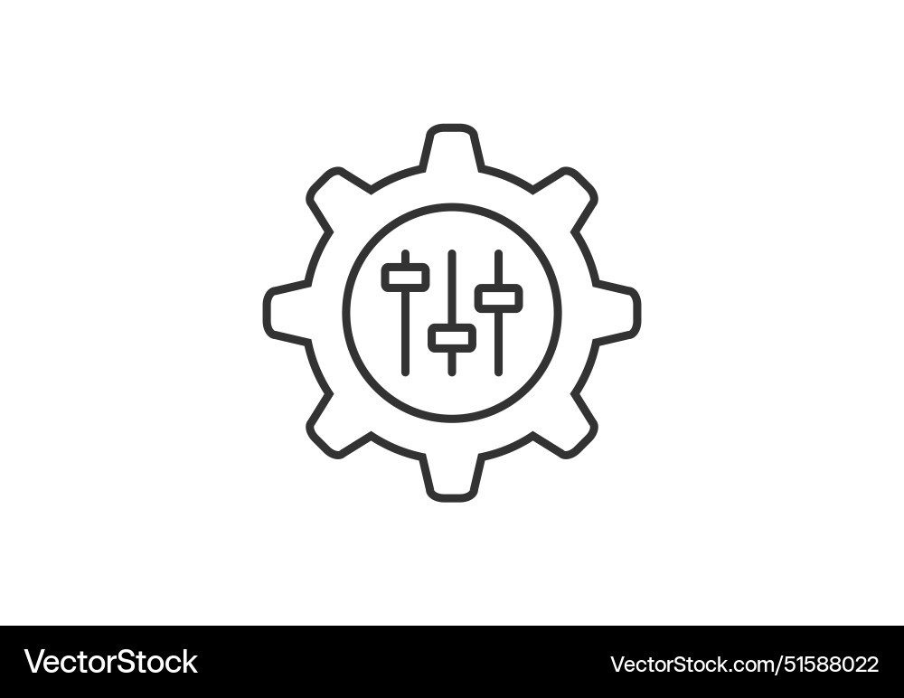 Customization service setting icon Customization service setting icon vector image