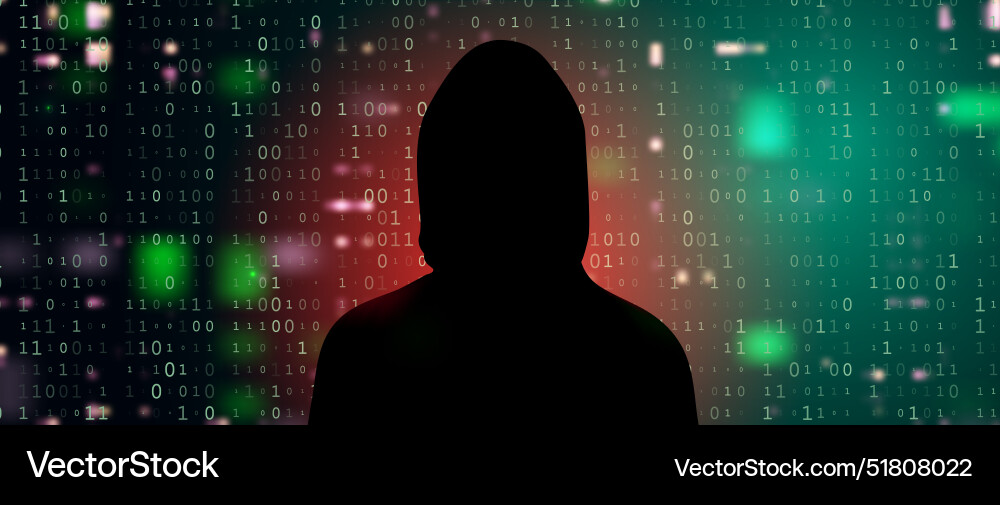 Digital binary code on dark red background Digital binary code on dark red background vector image
