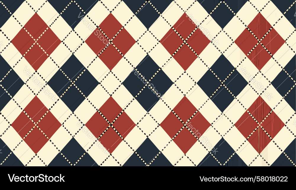 Elegant Argyle Textile Pattern Vector Image