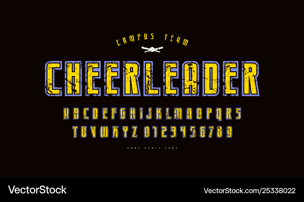 College Cheerleader Font Vector Images (over 100)