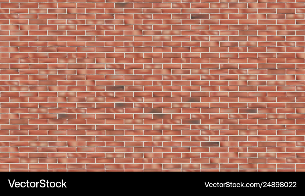 Rustic Red Brick Wall Background Vector Image