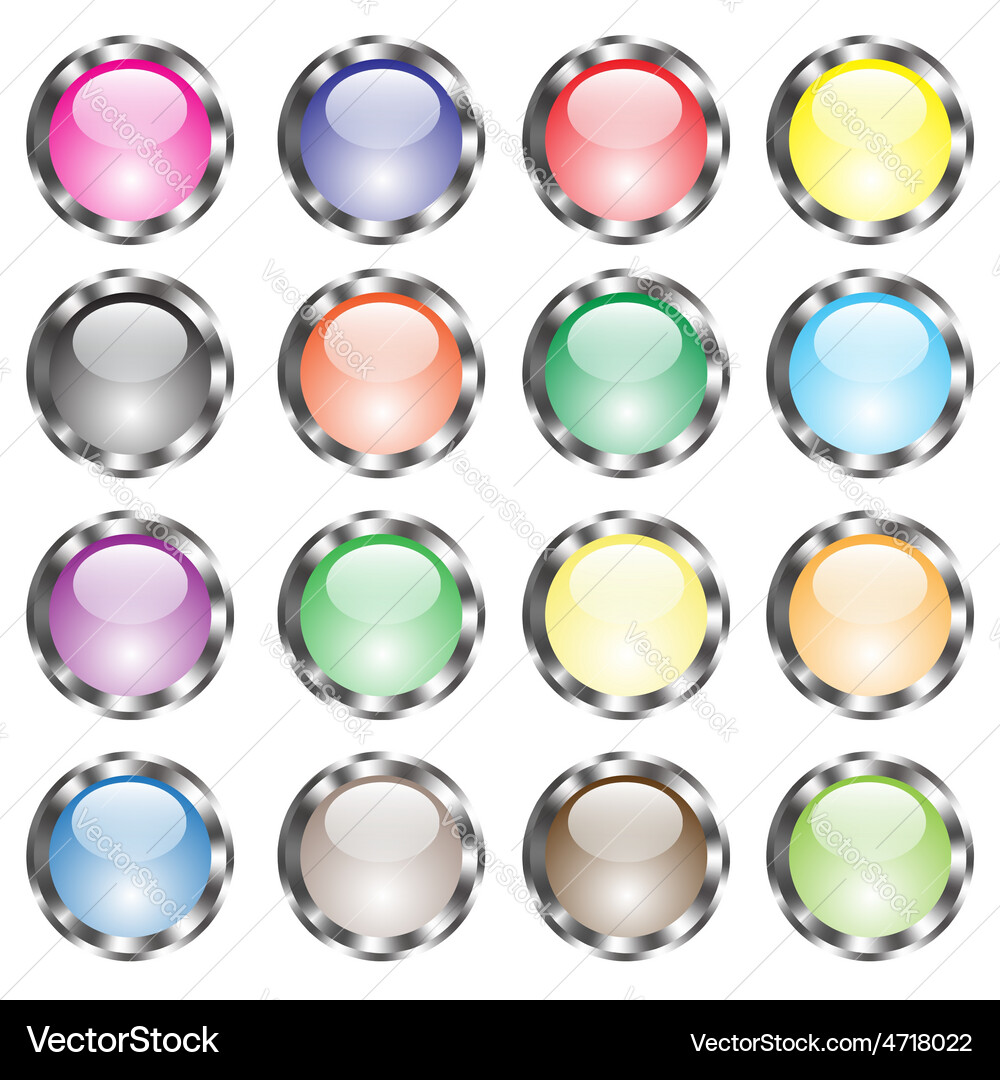 Set of buttons Vector Image