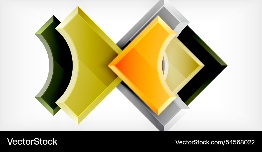 Square arrow shapes with round elements Square arrow shapes with round elements vector image