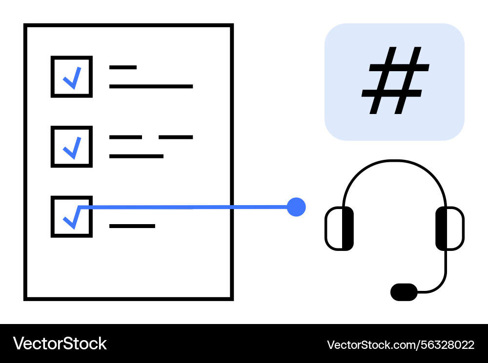 Task Management & Support Checklist Vector Image