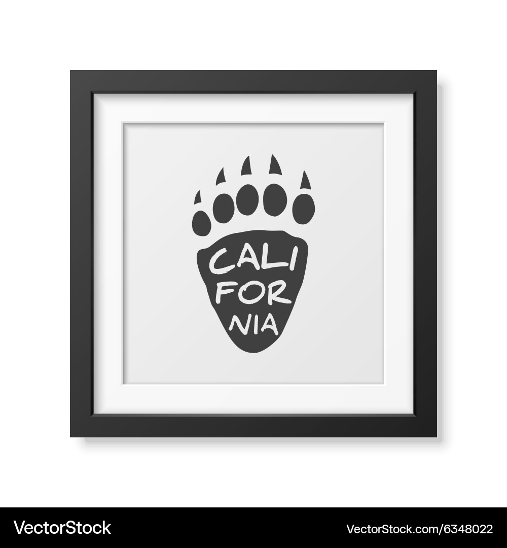 Typographical background in realistic square black vector image