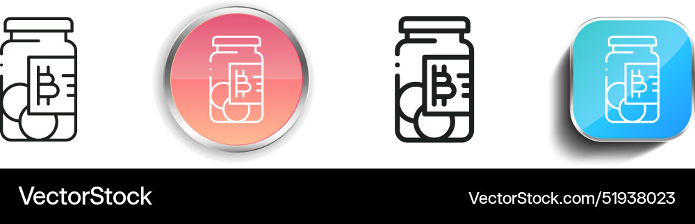 Bitcoin-Symbol dünn linear regelmäßig und Schaltfläche Stil Bitcoin-Symbol dünn linear regelmäßig und Schaltfläche Stil vektorbild