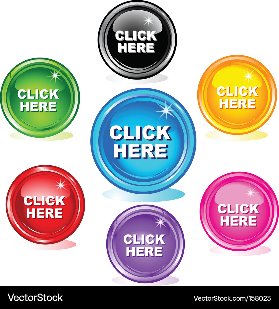 Colorful Click Buttons Vector Image