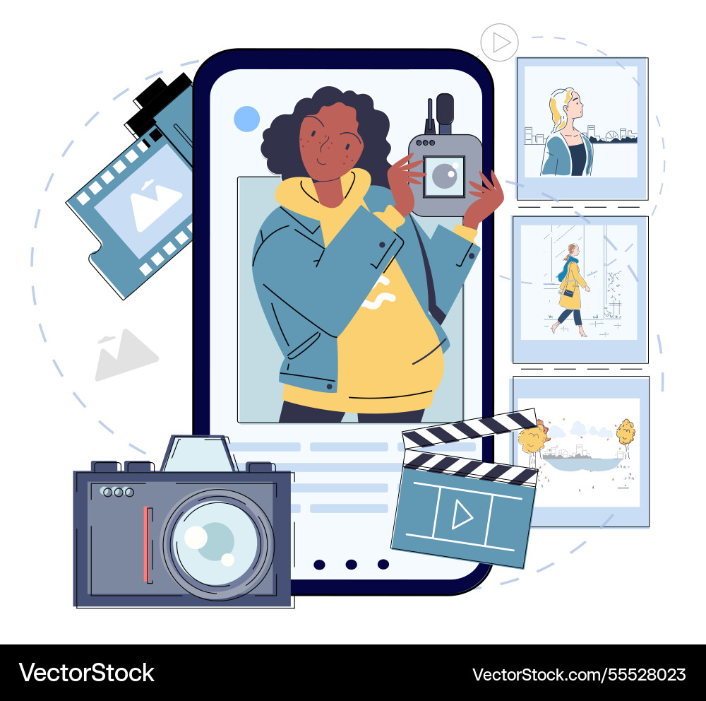 Digital photography and media creation concept Digital photography and media creation concept vector image