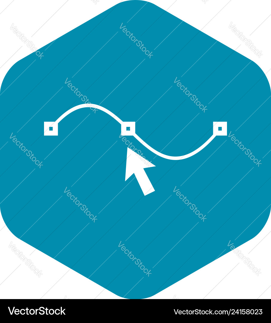 Drawing the curve icon simple style Drawing the curve icon simple style vector image
