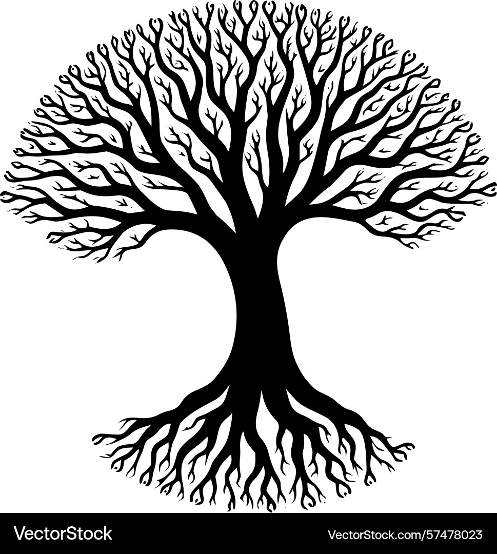 Dry tree icon on white background image Vector Image