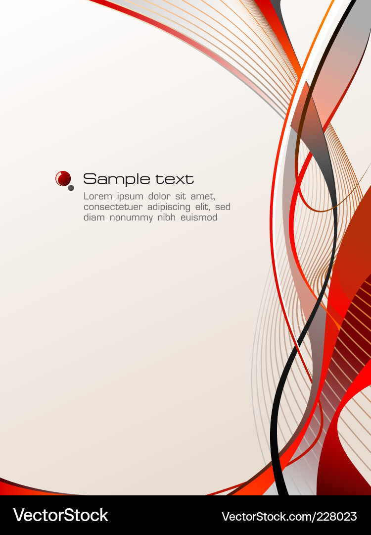 Dynamic Red Line Abstract Background vector image