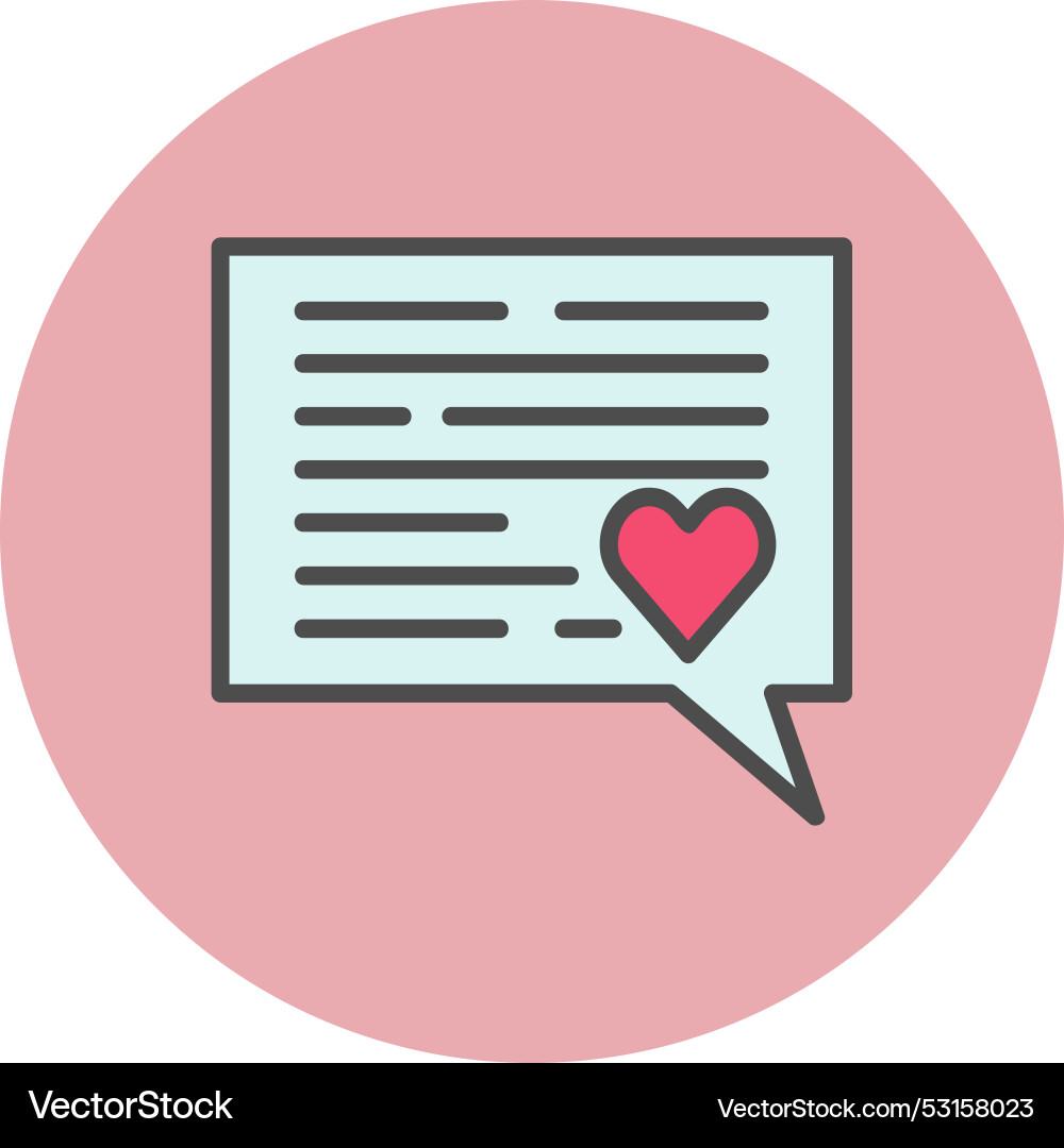 Message line filled circle icon Vector Image